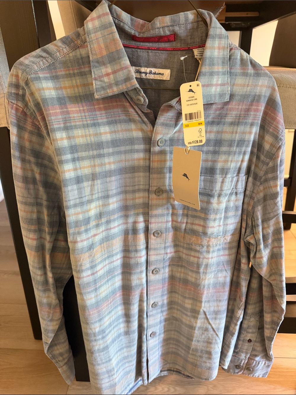 Tommy Bahama Pastel Plaid Button-Down Shirt in Light Blue and Pink